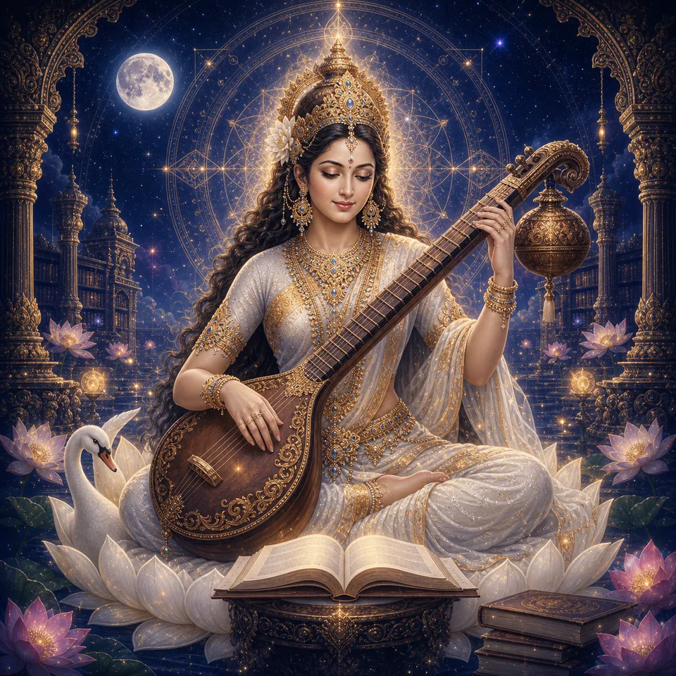 พระแม่สรัสวดี (Saraswati)