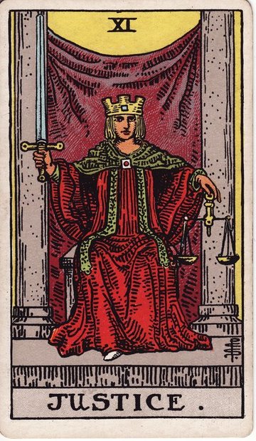ไพ่ จัสติส (ความยุติธรรม) (Justice)